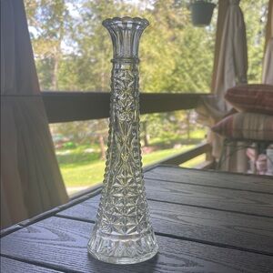 💐 Vintage Anchor Hocking “Bars And Stars”Bud Vase 💐